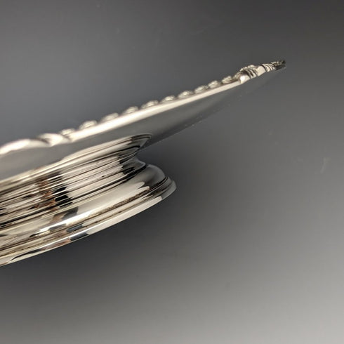 1935 British Vintage Sterling Silver Compote/Tazza Diameter 24cm 668g Barnard